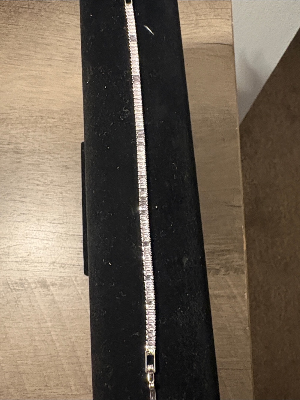 Silver-Tone Tennis Bracelet with Clear Stones - Women Accessories